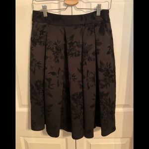 FAITH AND JOY black (velour) floral skirt